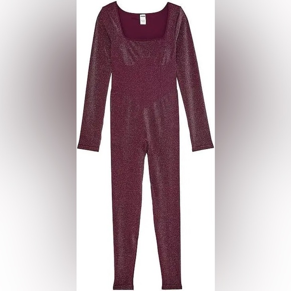 PINK BY VICTORIA SECERT LONG SLEEVE BODYSUIT - BURGUNDY SIZES XS, S, M, (NWT) - Picture 3 of 6